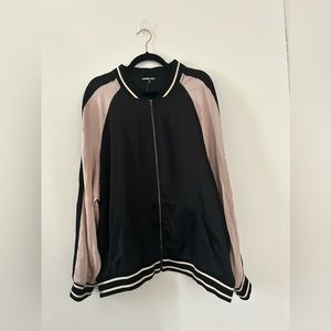 Two-tone bomber jacket